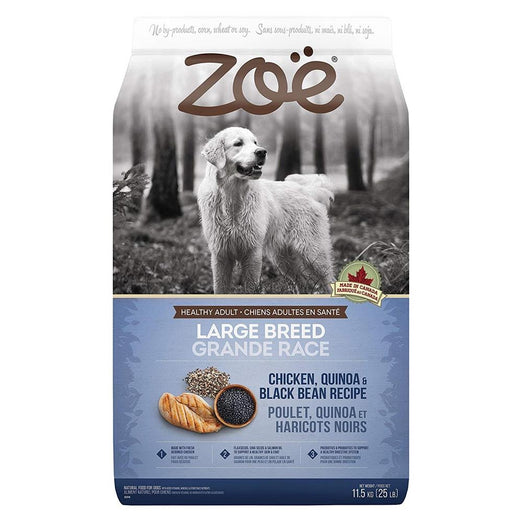25% OFF: Zoe Chicken, Quinoa & Black Bean Recipe Large Breed Dry Dog Food 11.5kg - Kohepets
