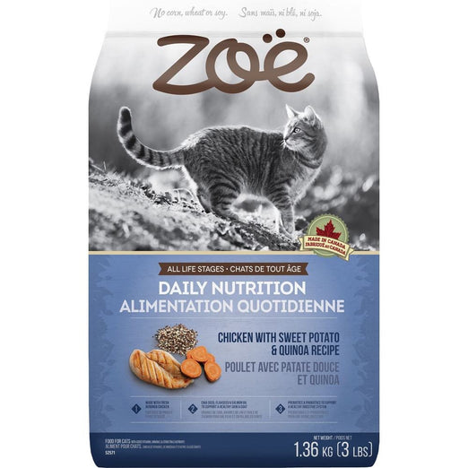 25% OFF: Zoe Daily Nutrition Chicken With Sweet Potato & Quinoa Recipe Dry Cat Food - Kohepets
