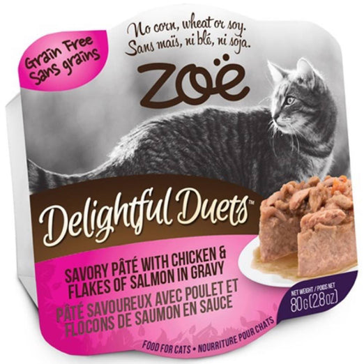 Zoe Delightful Duets Chicken & Salmon in Gravy Grain-Free Wet Cat Food 80g (Exp 17 May) - Kohepets