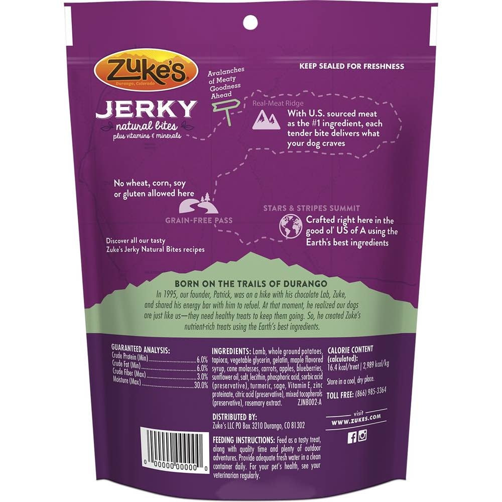 Zuke's Jerky Naturals Lamb Dog Treats 6oz - Kohepets