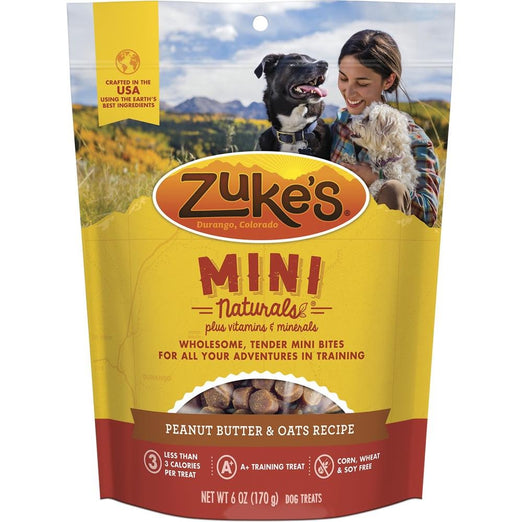 Zuke's Mini Naturals Peanut Butter & Oats Recipe Dog Treats 170g - Kohepets